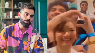 Virat Kohli announces test retirement; Avneet Kaur cheers him on with a flying kiss and heart gesture
