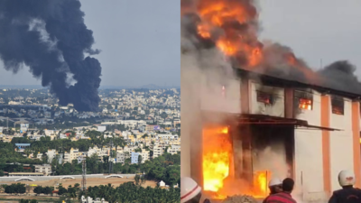 Massive fire breaks out at lubricant oil company godown in Bengaluru, no casualties