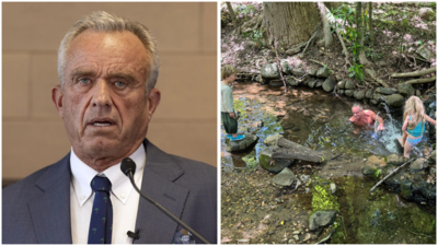 RFK Jr swims with grandkids successful  sewage-contaminated creek, defying 50-year aged  national  ban