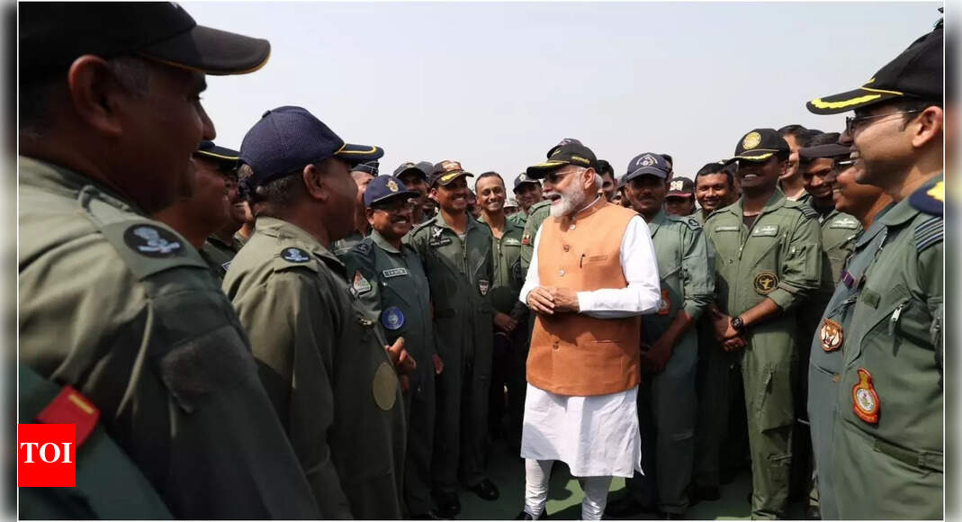 PM Modi meets IAF jawans post Operation Sindoor success
