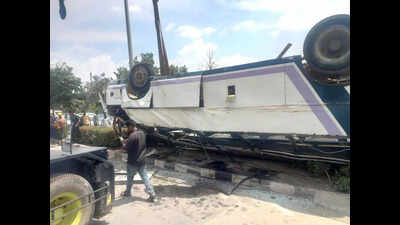 One dead, 34 injured in bus accident near Bengaluru airport