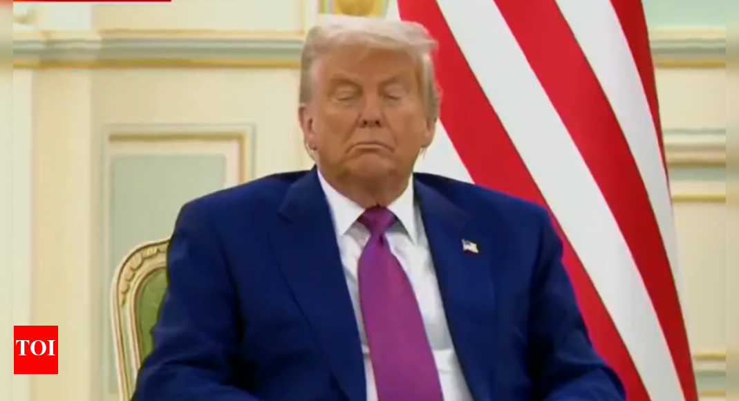 Was Donald trump dozing off during welcome ceremony in Saudi Arabia? Viral video sparks ‘sleepy Don’ jibes online