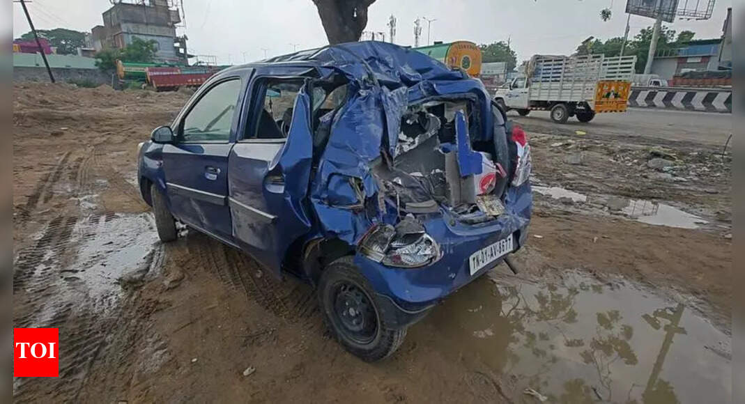 Woman killed, friend injured as govt bus rams car | Chennai News ...