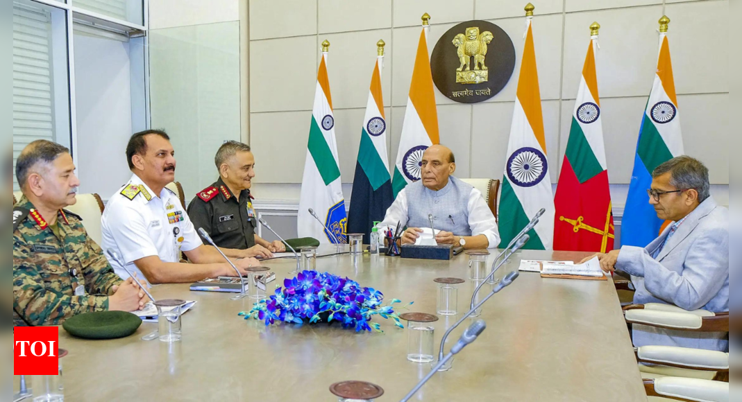 India-Pak tensions: Rajnath reviews security, tells forces to maintain highest vigil