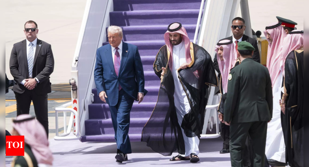 Red carpet welcome? Saudi Arabia rolls out a lavender one for US president