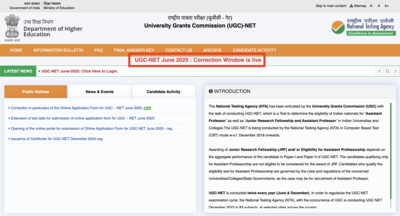 UGC NET June 2025 application correction open till this date: Check list of editable fields here – Times of India