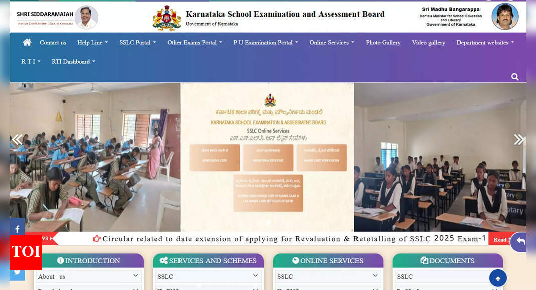 Karnataka KSEEB announces new deadlines for SSLC 2025 revaluation and recounting, check official notice here
