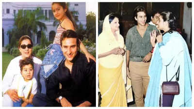 Rare and unseen photo of Sharmila Tagore engaged in a conversation with ex-daughter-in-law Amrita Singh and son Saif Ali Khan resurfaces