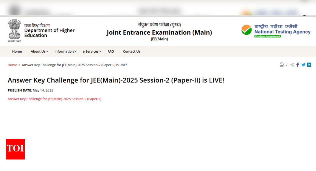JEE Main 2025 paper 2 answer key objection window closes tomorrow: Check direct link to raise challenges here