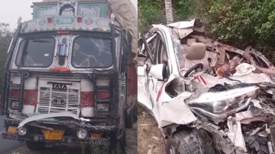 5 dead, 8 injured as truck rams car in UP's Balrampur
