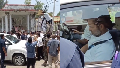 Congress claims Rahul Gandhi stopped by police from entering Ambedkar hostel in Bihar's Darbhanga