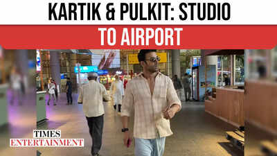 Kartik Aaryan Seen at Krome Studio, Pulkit Samrat Spotted at Airport