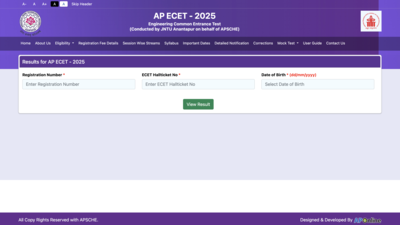 AP ECET result 2025 released: Know where and how to download scorecards online – Times of India