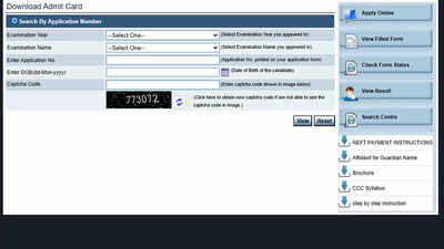 NIELIT CCC admit card May 2025 released at student.nielit.gov.in, exam from May 21; download here – Times of India