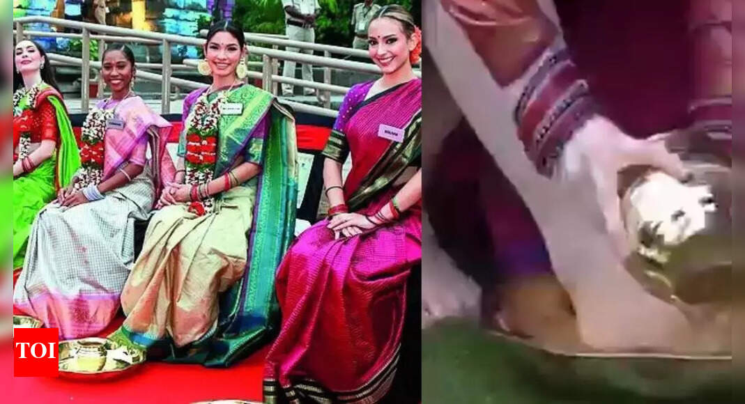 Video of women washing feet of Miss World contestants at Telangana temple sparks row
