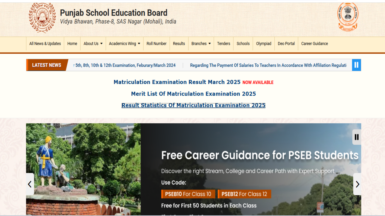 PSEB Class 10th result 2025 released with 95.61 pass percentage: Direct  link to download Punjab Board Exam marksheets here