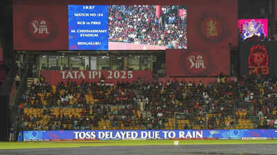 M Chinnaswamy Stadium will play host to the resumption of IPL 2025 with match between Royal Challengers Bengaluru and Kolkata Knight Riders. (PTI) IPL 2025: Rain threatens to disrupt RCB vs KKR Match at Chinnaswamy Stadium in Bengaluru