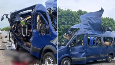 Nine civilians killed in Russian drone strike on Ukraine civilian bus
