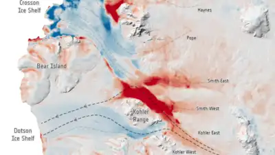  A glacier stealing ice from its neighbour, raising sea levels, as well as concerns