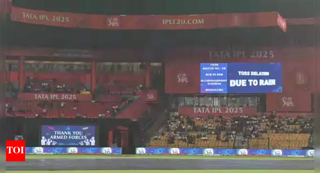 IPL: Match called off due to rain in Bengaluru; KKR eliminated