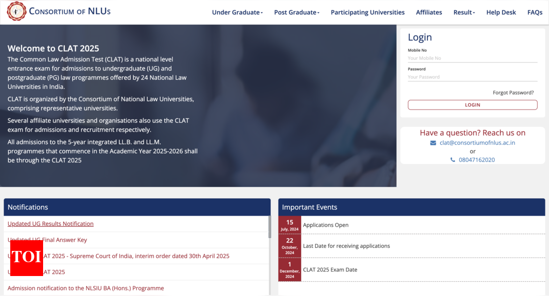 CLAT 2025 revised result for undergraduate students released: Check how to download scorecards