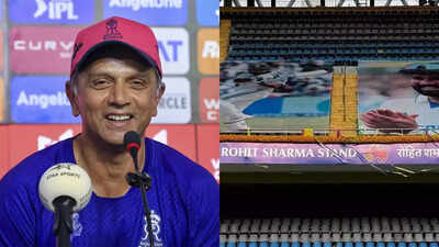  Rahul Dravid’s witty tribute to Rohit Sharma after Wankhede honour