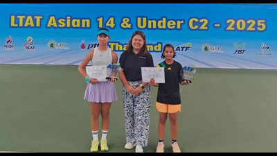 Jaipur’s tennis prodigy Saumya Chaudhary wins Under-14 girls doubles gold in Thailand on debut