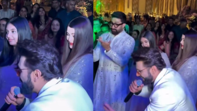 Aishwarya Rai, Abhishek Bachchan and Aaradhya Bachchan dance together as  Rahul Vaidya sings 'Kajra Re' | Hindi Movie News - The Times of India