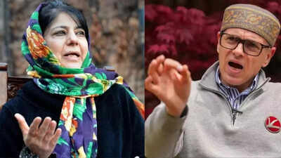 Mehbooba Mufti and Omar Abdullah (File photo) Mehbooba, Omar talk peace from warzone