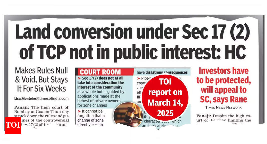 Goa Govt. Challenges High Court Order on Land Act in SC
