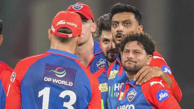 Watch: Kuldeep Yadav loses cool, confronts umpire after DRS call goes against him | Cricket News - The Times of India
