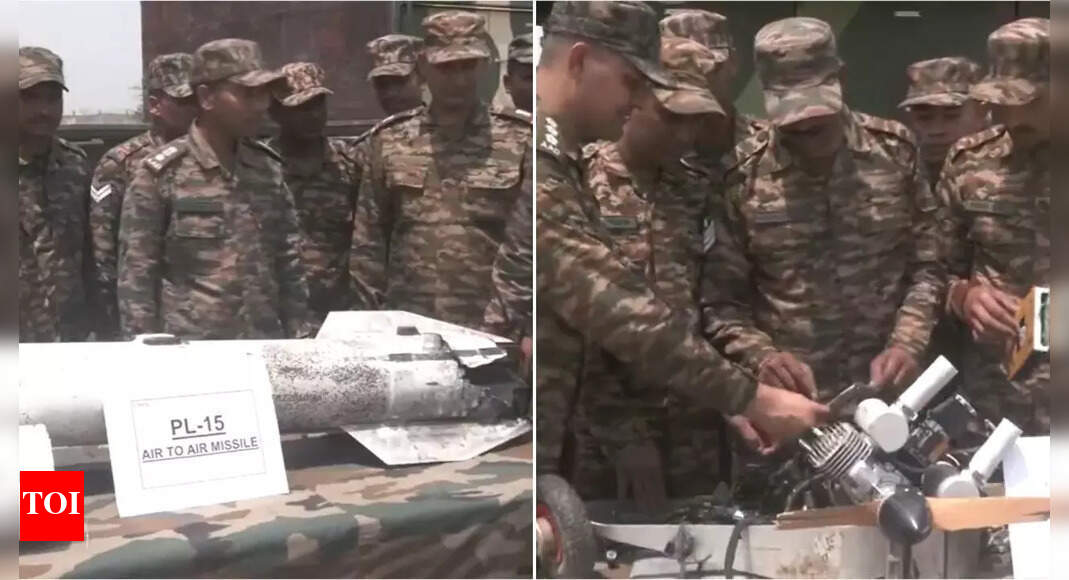 Watch: Army shows debris of Pakistani missiles downed by India's air defence systems