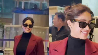 Janhvi Kapoor spotted at Mumbai airport in chic look, heads to Cannes for 'Homebound'