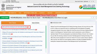 NCHMCT JEE 2025 result declared for 11,068 candidates at exams.nta.ac.in/NCHM – Times of India
