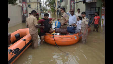 Bengaluru's reality after heavy downpour: Farewell roads, hello rafts