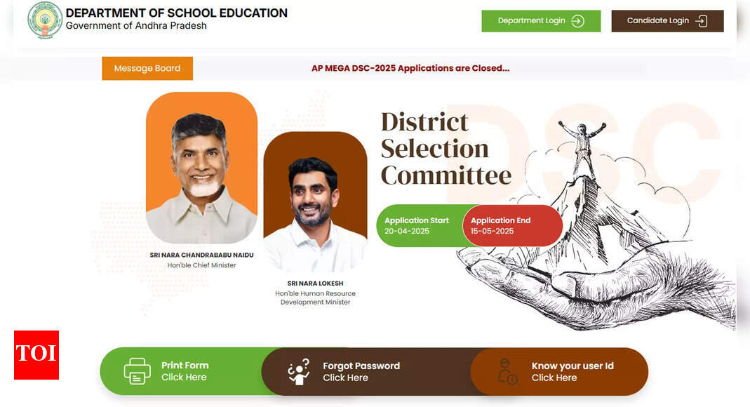 AP DSC 2025 mock test from May 20, hall tickets available from May 30: Know how to access at apdsc.apcfss.in