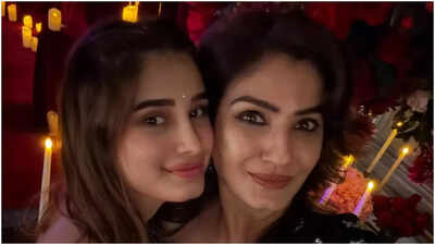 Raina TandonのRashi Tadaniを供給し、「Bars Paniの評議会」と「Ec de de de」Madhuri dixitがバイラルになります – インドの時間はバイラルになります