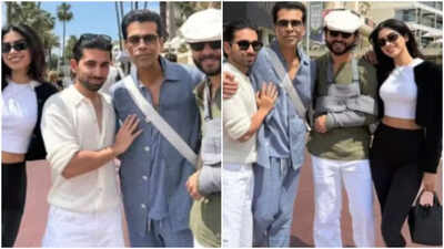 Janhvi Kapoor's boyfriend Shikhar Pahariya joins Khushi Kapoor, Karan Johar, and Ishaan Khatter at Cannes for 'Homebound' premiere