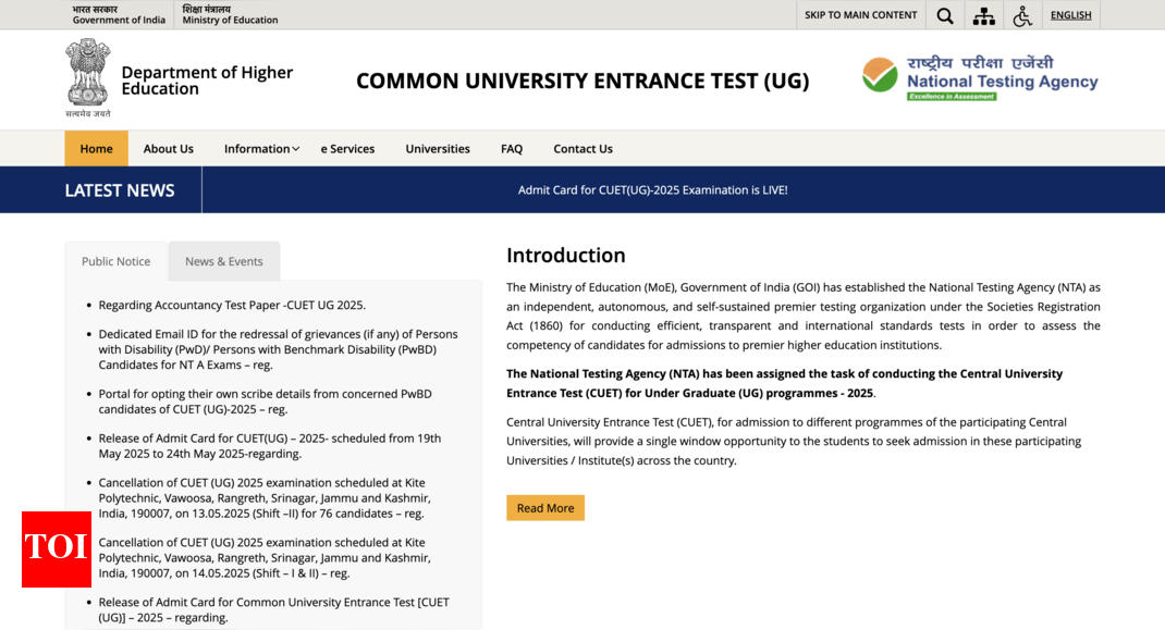 CUET UG 2025: NTA revises exam pattern for accountancy paper, check details here