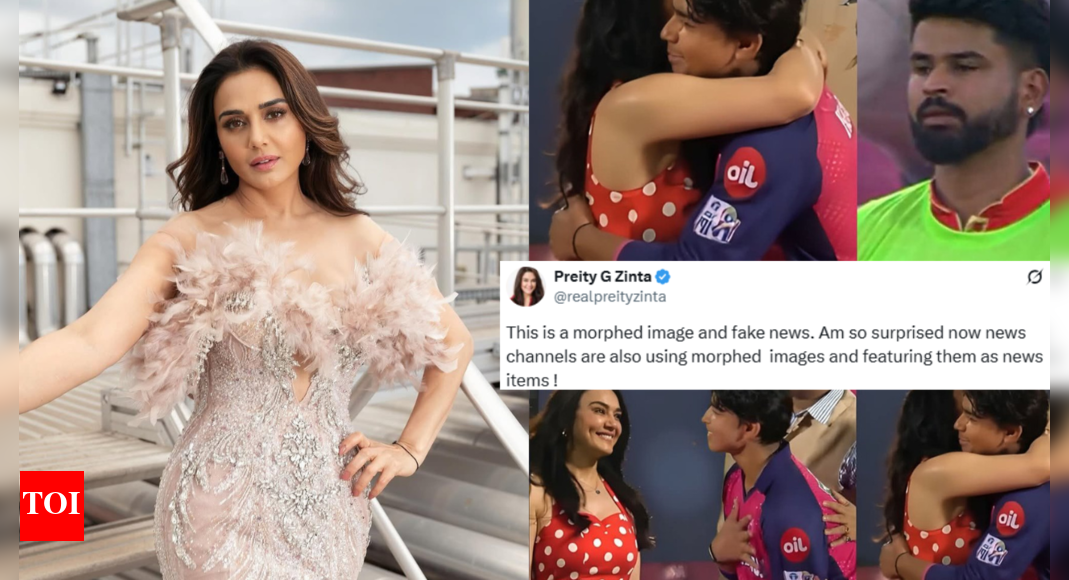 'This is fake': Preity Zinta lashes out over edited image with young RR star