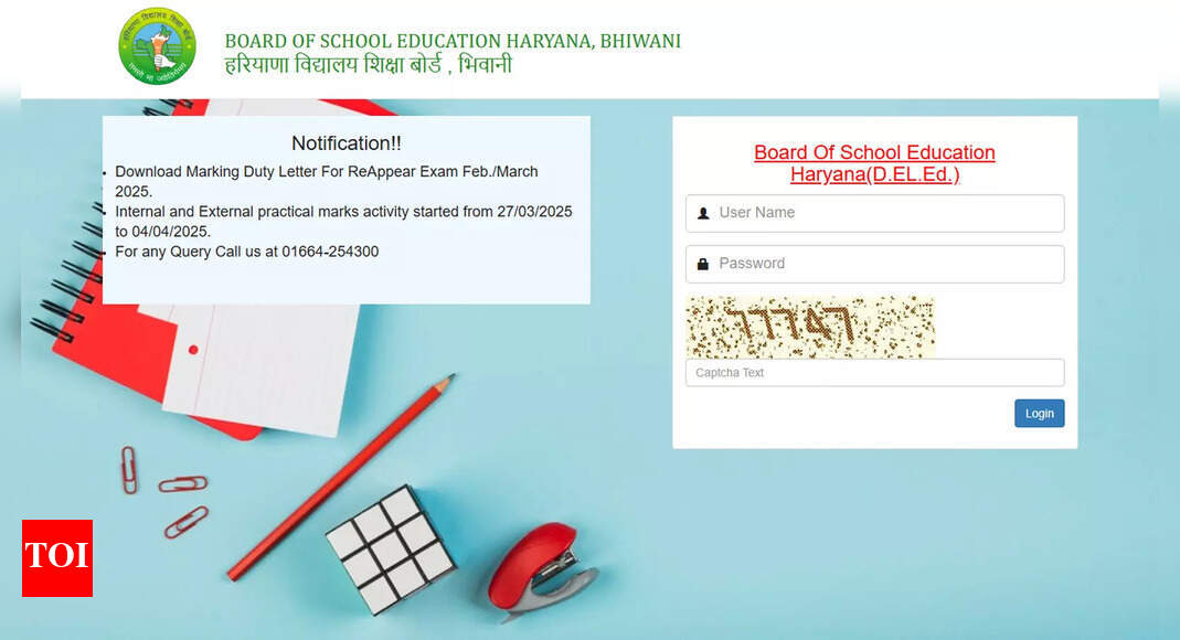 Haryana D.El.Ed. result for March 2025 announced at bseh.org.in: Students can apply for re-evaluation until June