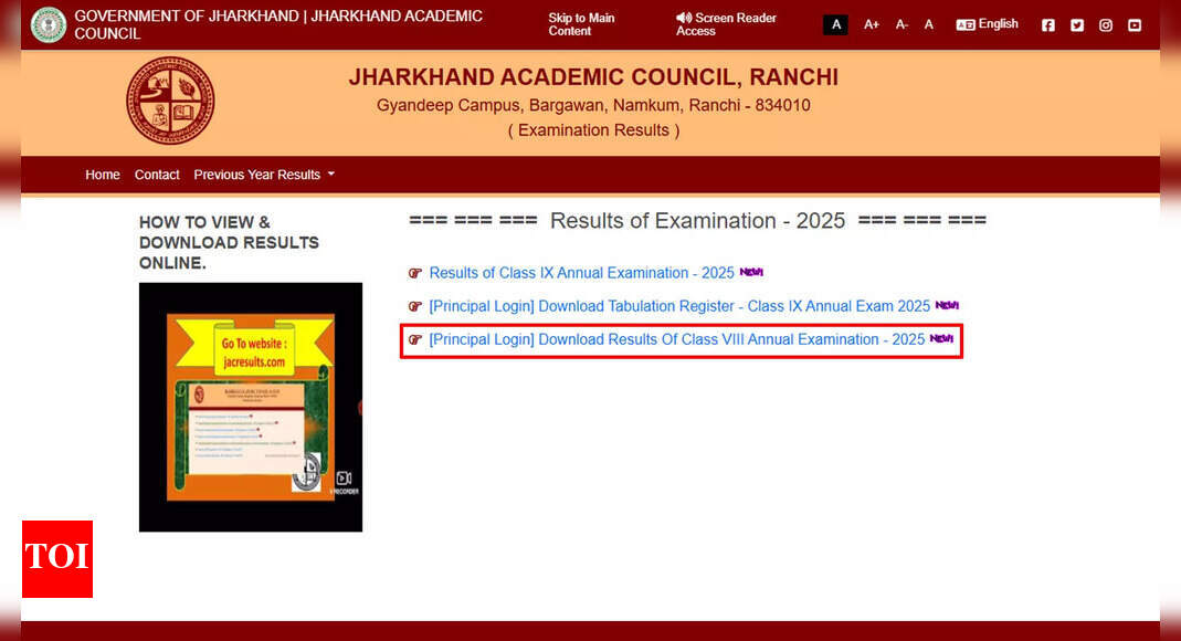 JAC Class 8 Result 2025 declared at jac.jharkhand.gov.in with a 94.39% pass percentage: Check direct link here