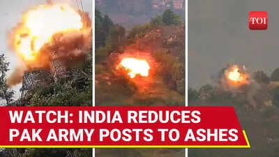 Indian Army Footage Shows Pak Army Posts, Terror Launch Pads Being Hit By Indian Artillery From Poonch Sector During Op Sindoor