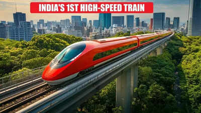 Bullet train: Discussions are ongoing with Japanese manufacturers regarding the procurement of Shinkansen trainsets. (AI image) Bullet train project bets on European signalling technology; talks on for Japanese Shinkansen trainsets
