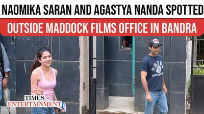 Naomika Saran and Agastya Nanda Spotted Outside Maddock Films Office in Bandra