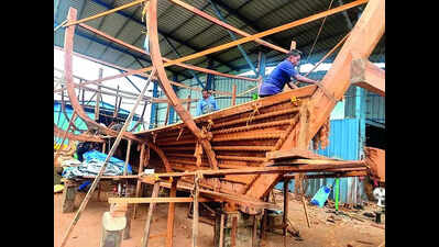 Navy set to induct ancient stitched ship at Karwar Naval Base today