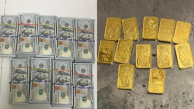Mumbai airport customs seizes gold bars & foreign currency, one passenger arrested