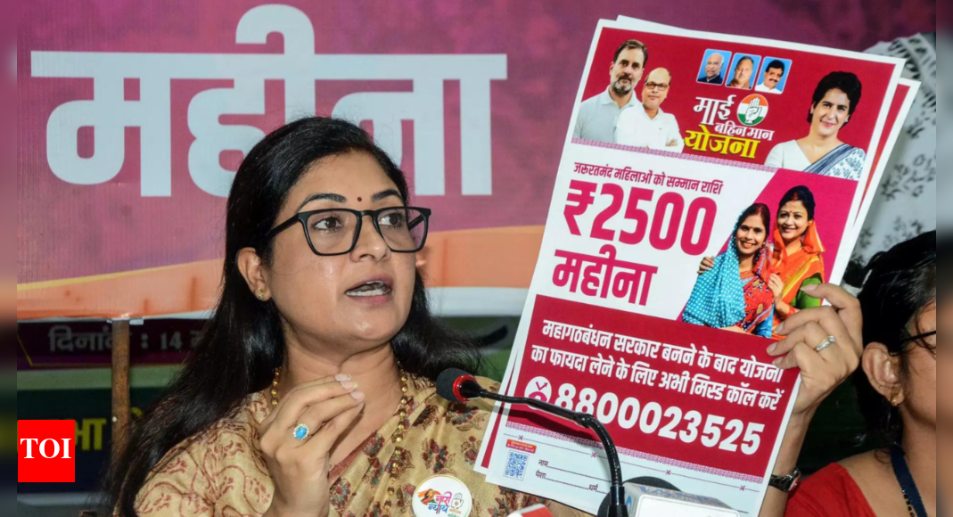 ‘Committed to empowerment’: Congress promises Rs 2,500 monthly aid to ‘eligible’ women in Bihar if Mahagathbandhan comes to power