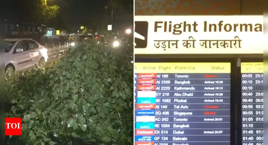 दिल्ली वर्षा: गरज के कारण राष्ट्रीय राजधानी का रुकना पड़ता है, उड़ानों में देरी होती है, यातायात बाहर निकल जाता है | भारत समाचार