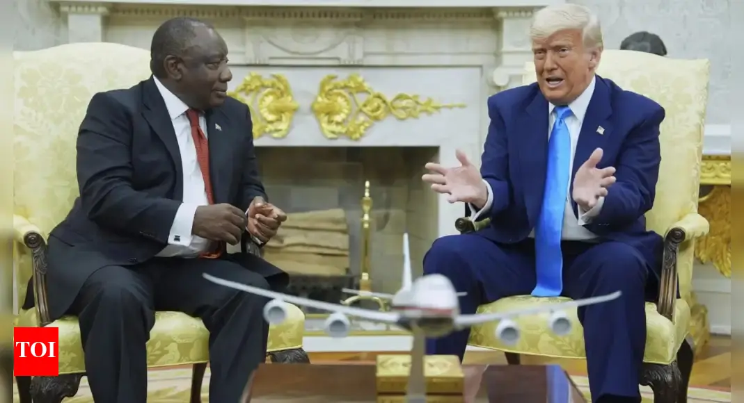 Trump ambushes South Africa prez with photos, videos on 'white genocide'
